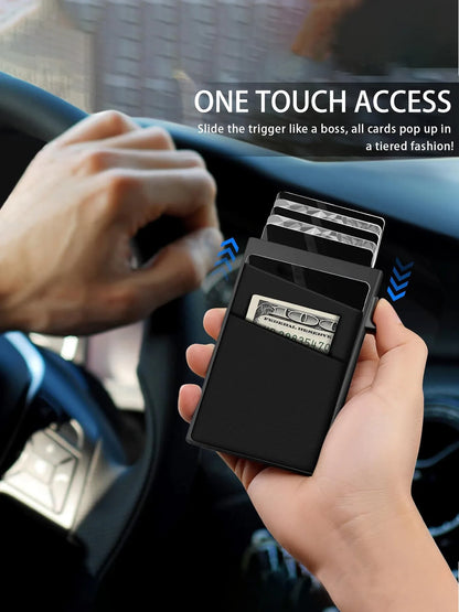 Anti-theft Cards Protectors Card Holder Minimalist Smart Wallet RFID Protection Aluminum Metal Box Cardholder Case Porte Carte Beauty World Shop