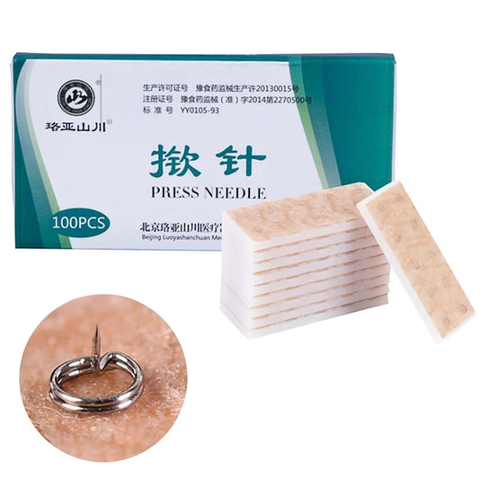 100Pcs/box Multi-Condition Ear Seed Acupressure Kit Disposable Press Needle Ear Seeds Acupuncture Vaccaria Plaster Bean Massagee Beauty World Shop