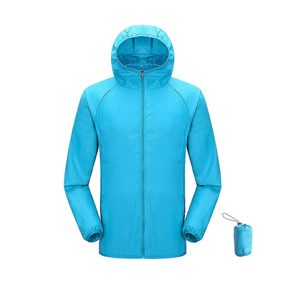 JNLN Men Women Waterproof Hiking Jackets Quick Dry Camping Windbreaker Unisex Outdoor Trekking Raincoat Anti UV Packable Clothes Beauty World Shop