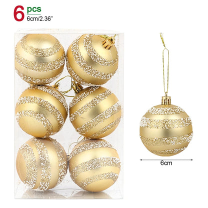 1box Christmas Balls Christmas Tree Ornaments Ball Xmas Hanging Tree Pendants Home Party Decor 2026 New Year Gift Noel Navidad Beauty World Shop