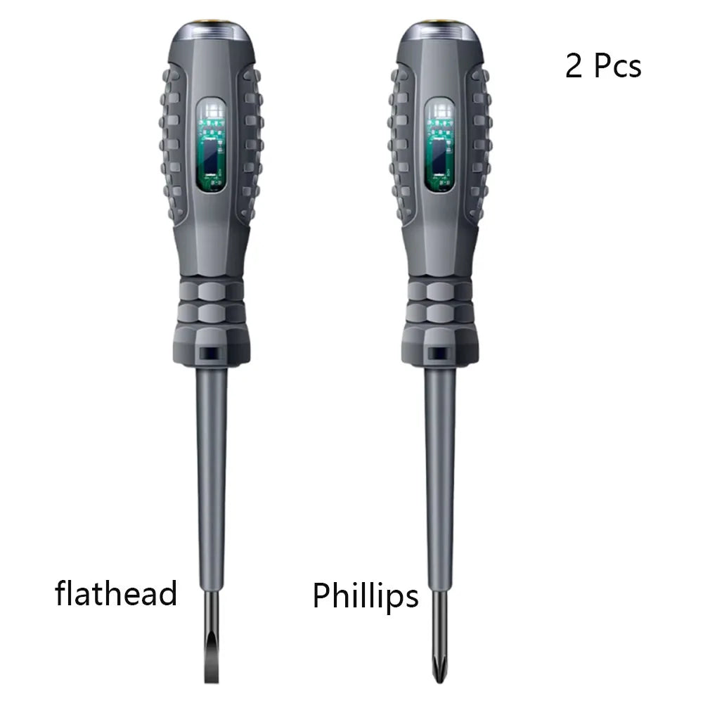 Multifunctional Electrician Test Screwdriver AC Non-contact Induction Test Pen Voltage Tester 70-600V Red Green Induction Lights Beauty World Shop