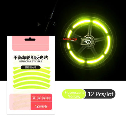 Reflective Tire Sticker Safety Sticker Color Kids Balance Bike Reflective Sticker Wheel Decal Bike Accessories Beauty World Shop
