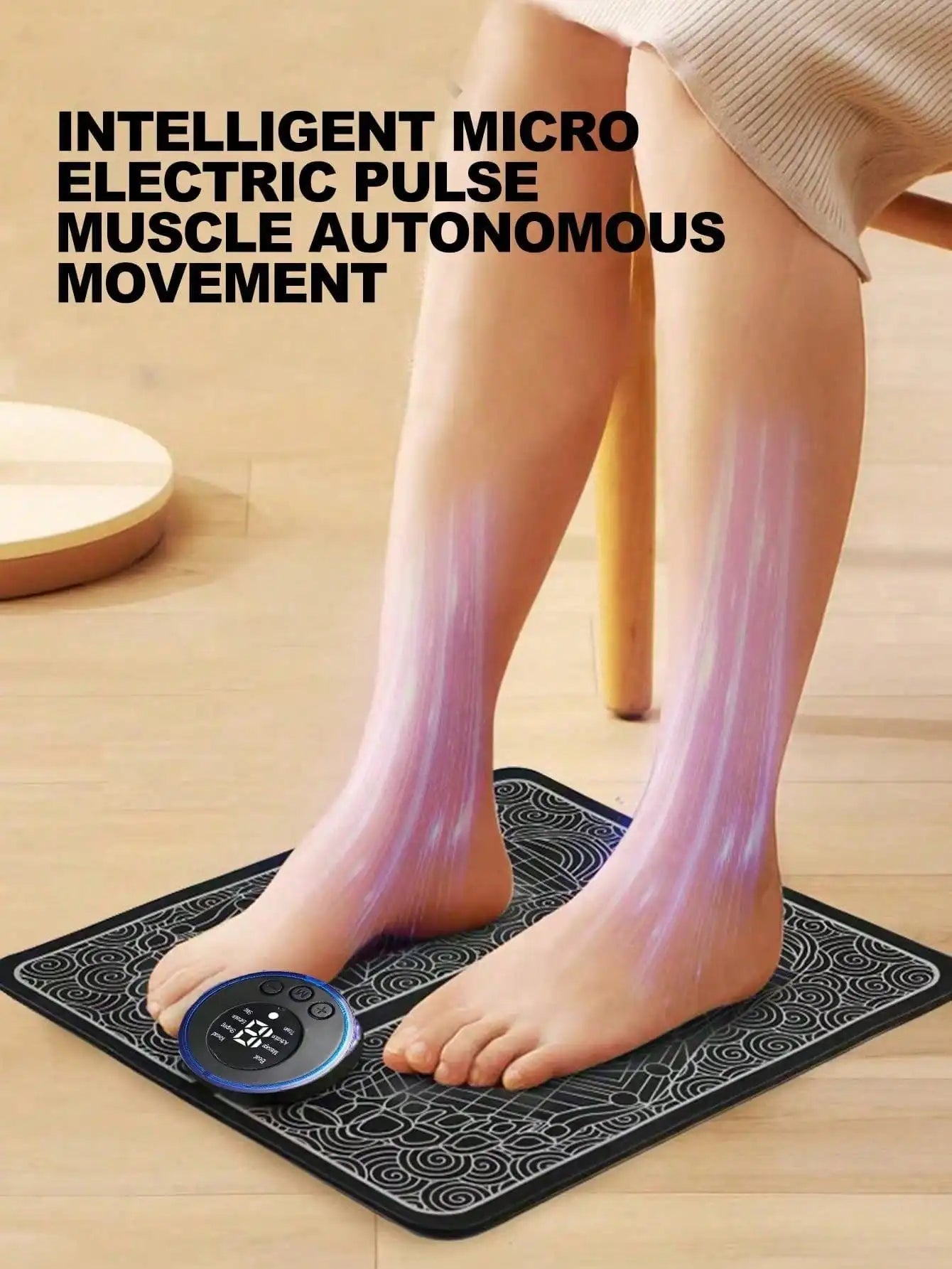 EMS Foot Massager Rechargeable Massage Pad Foot Relaxation Pad Electric Foot Massage Tools Promote Blood Circulation Beauty World Shop