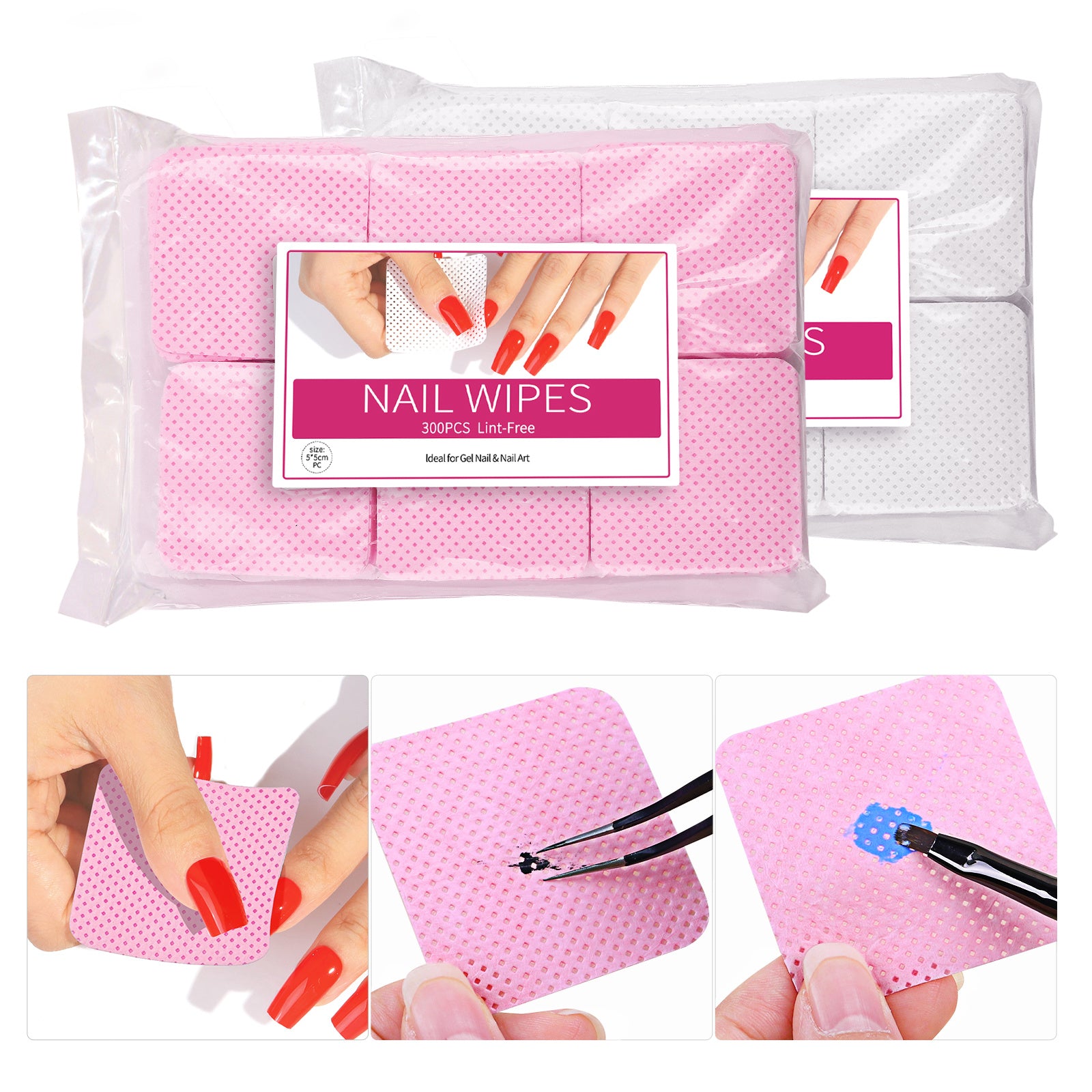 Nail Polish Remover Wipes Nail Cleaning Pads, Non Woven Nail Pads For Women Girl Beauty Salon Beauty World Shop