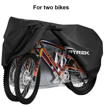 Toptrek Bike Cover 210D Oxford Outdoor Storage Waterproof & Anti-UV Bicycle Cover with Waterproof Membrane for Two Bicycles Beauty World Shop