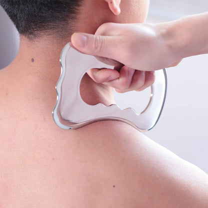 Professional Gua Sha Massage Tools, Stainless Steel Guasha Tool,Manual Massage Sticks for Jawline Sculpting & Puffiness Reducing Beauty World Shop