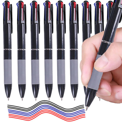 3 in 1 Red/Black/Blue Ink Color 0.7mm Student Ballpoint Pens Ball Point Writing Stationery Fine School Supplies Pencils Office Beauty Trend Shop