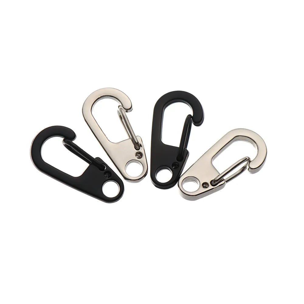 4/10Pcs Carabiner D-Ring Key Chain Spring Clips Mini Aluminium Alloy Hang Buckle Survival EDC Gear Outdoor Camping Keyring Tool Beauty World Shop