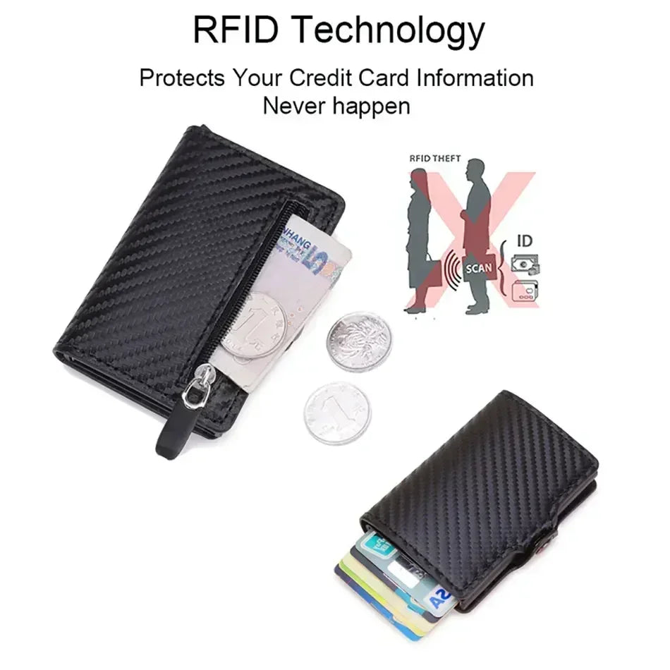 Anti Thief Rfid Credit Card Holder Smart Minimalist Wallet Pocket Men Women Slim Cardholder Bank Cash Creditcard Case Bag Purse Beauty World Shop