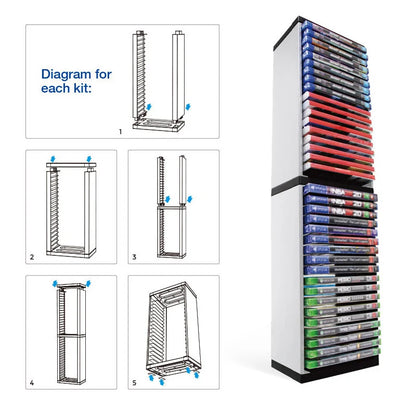 DATA FROG Host Disc Double-layer Storage Box Holder For PS5/PS4/Switch Disc Shelf for Xbox Series X Holder Accessories Beauty World Shop