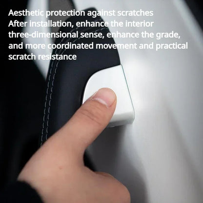 For Tesla Model 3 Highland Model Y Juniper/Launch 2025 Car Open Door Button Stickers 4X Handle Cover Interior Protection Trim Beauty World Shop
