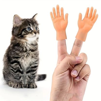 Cat fun toy Small gloves Cat finger Sleeve mini hand model silicone small gloves Cat massage tools Pet cat toy Halloween gift Beauty World Shop