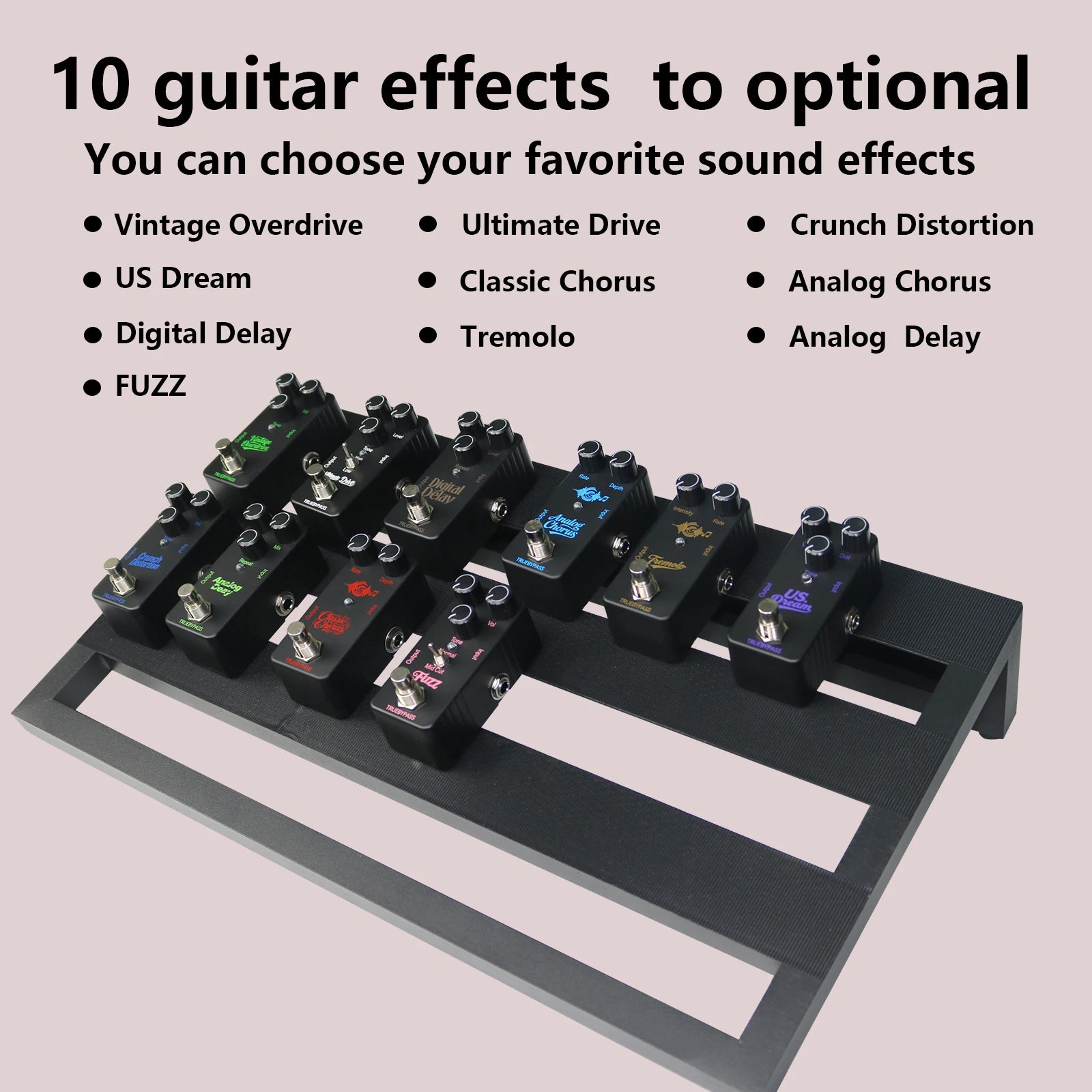 Electric Guitar Effects Pedal Mini Single Type Crunch Distortion Classic Chorus Delay    Digital Delay Beauty World Shop