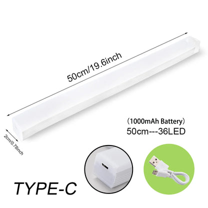 Motion Sensor Light Wireless LED Night Light Type C Rechargeable Light Cabinet Wardrobe Lamp Staircase Backlight For Kitchen LED Beauty World Shop