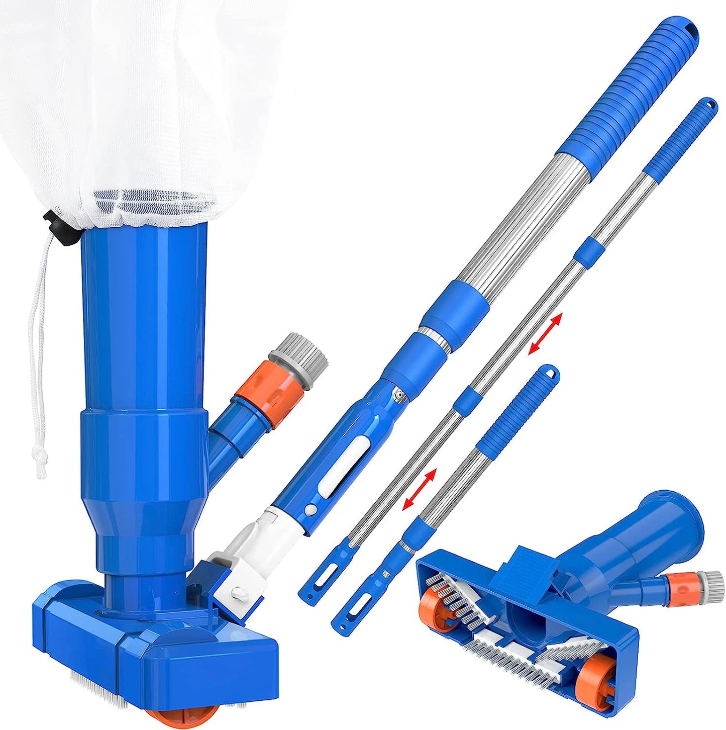 Upgrade 40" Portable Pool Vacuum Cleaner,Pool Underwater Vacuum Jet Cleaner w/Brush Beauty World Shop