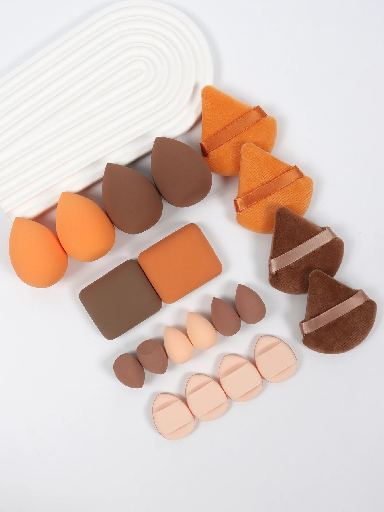 20 Pcs Pink Makeup Sponge and Makeup Puff Set Suitable for Face Cream and Powder Concealer Powder Makeup Machine Beauty World Shop