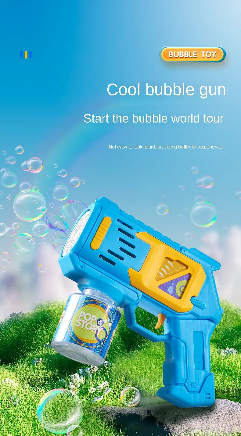 Children Bubble Gun Toy Astronaut Fully Automatic Bubble Machine Bubbles Gun Outdoor Game Fantasy Toy for Boys Girls Gifts Beauty Fashion