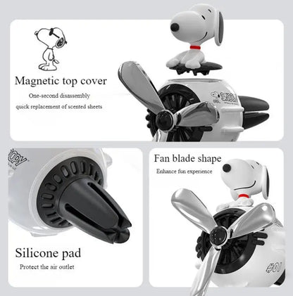 Snoopy Air Freshener Flying Propeller Pilot Series Car Accessories Anime Figures Aromatherapy Fragrance Diffuser Car Decor Gifts Beauty World Shop