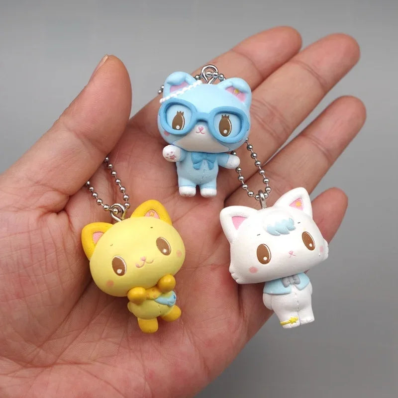 Cinnamorolles Dessertes Series Cat DIY Materials Figures Peripheral Products Model Pendant Key Chain Beauty World Shop