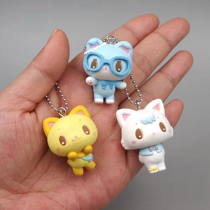 Cinnamorolles Dessertes Series Cat DIY Materials Figures Peripheral Products Model Pendant Key Chain Beauty World Shop
