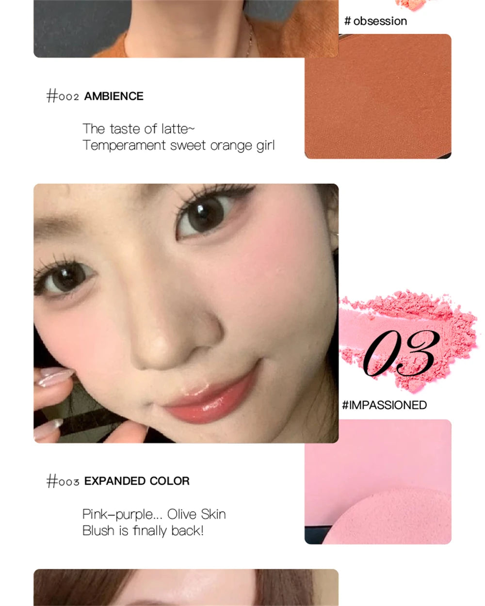 Monochrome Matte Blusher Palette Soft Silky Cheek Natural Facial Rouge Plate Lasting Nude Low Saturation Powder Blusher Disk Beauty World Shop
