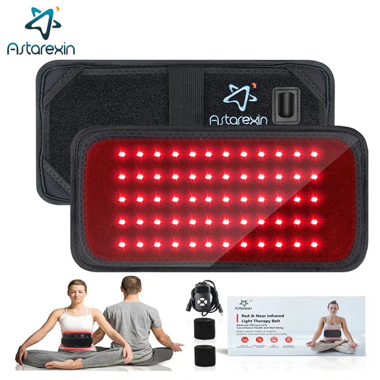 Infrared Light LED Healthcare Belt Waist Red Light Heating Massage Belt Pad Lumbar Back Waist Massager For Muscle Body Relief Beauty World Shop