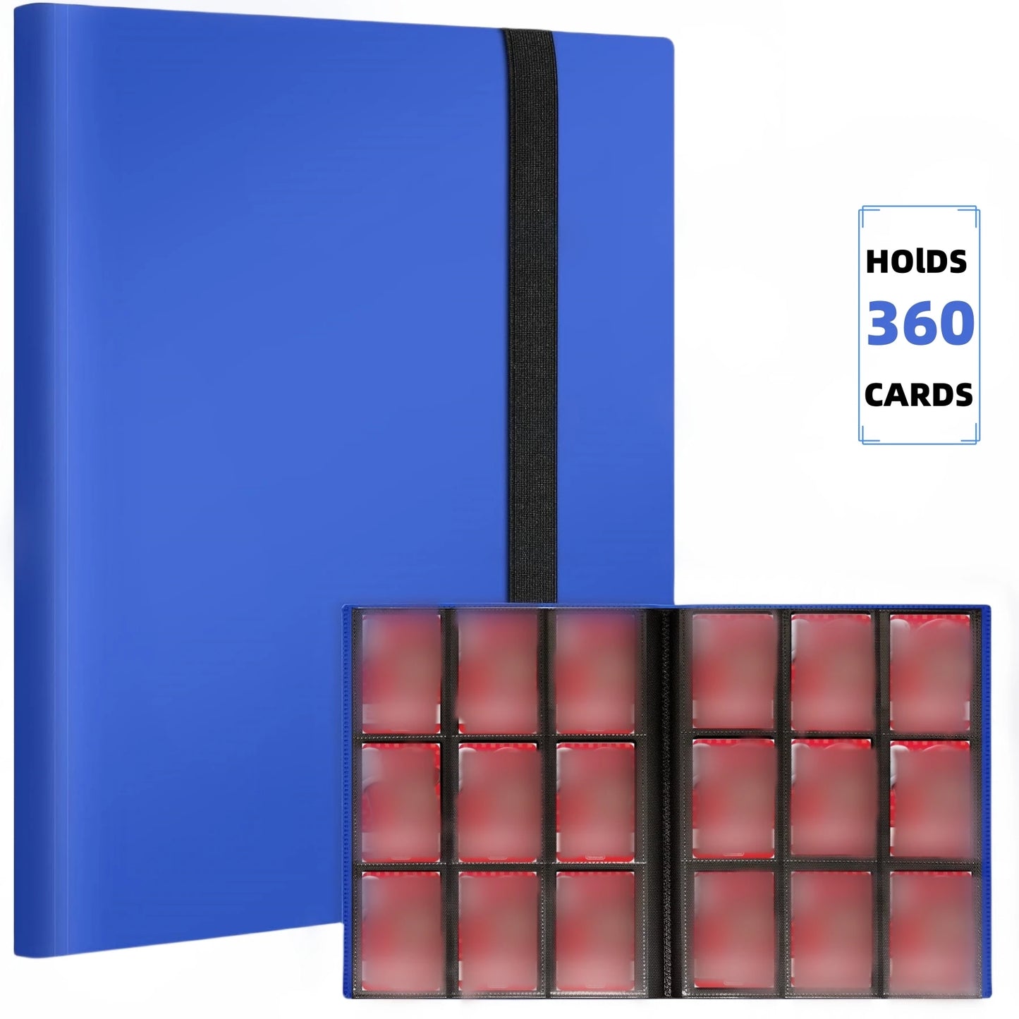 Premium 9-Pocket Trading Card Binder - Holds 360 Cards - Durable PP Cover - Ideal for Basketball, Baseball, and Sports Cards Beauty World Shop
