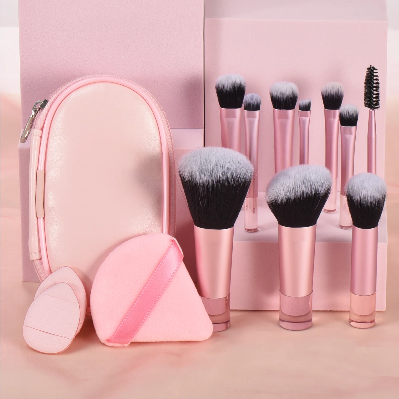 10 color Mini makeup brush Travel portable Makeup Tool Makeup Puff - Palm Brush Professional Makeup tool set Christmas gift Beauty World Shop