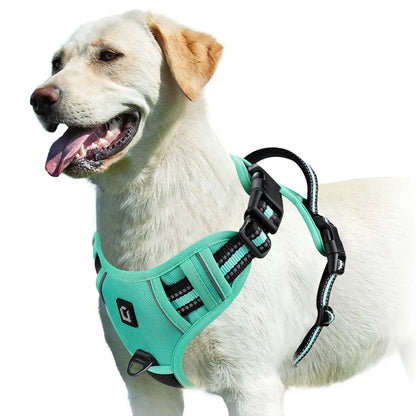 No Pull Dog Harness, Adjustable Soft Padded Pet Vest with Easy Control Handle Beauty World Shop