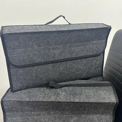 Gray Black Anti Slip Car Trunk Organizer Bag Multi Compartment Soft Felt Storage Box for Boot Tools & Auto Accessories Beauty World Shop