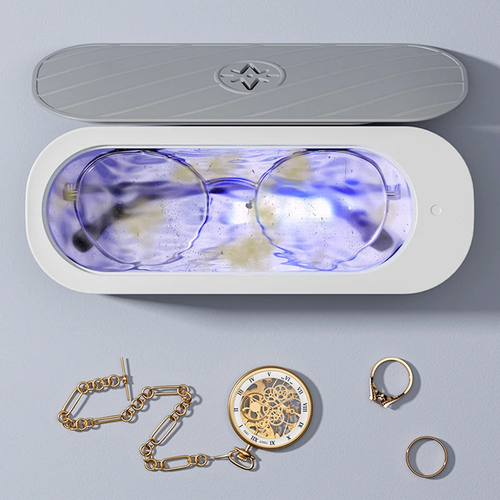 Ultrasonic Cleaning Machine USB Rechargeable Mode or Battery Mode High Frequency Vibration Wash Cleaner Jewelry Glasses  Cleaner Beauty World Shop