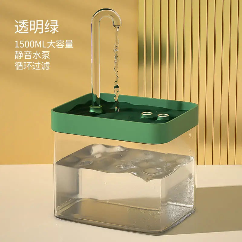 Ultra-Quiet Cat Water Fountain Filter Smart Automatic Pet Dog Water Dispenser&Burnout Prevention Pump1.5L Recirculate Filtrin Beauty World Shop