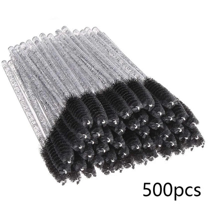 500/1000PCS Eyelashes Brushes Set Wholesaler Lash Mascara Brush For Lashes Extension Eyebrow Wands Applicator Makeup Tools Beauty World Shop