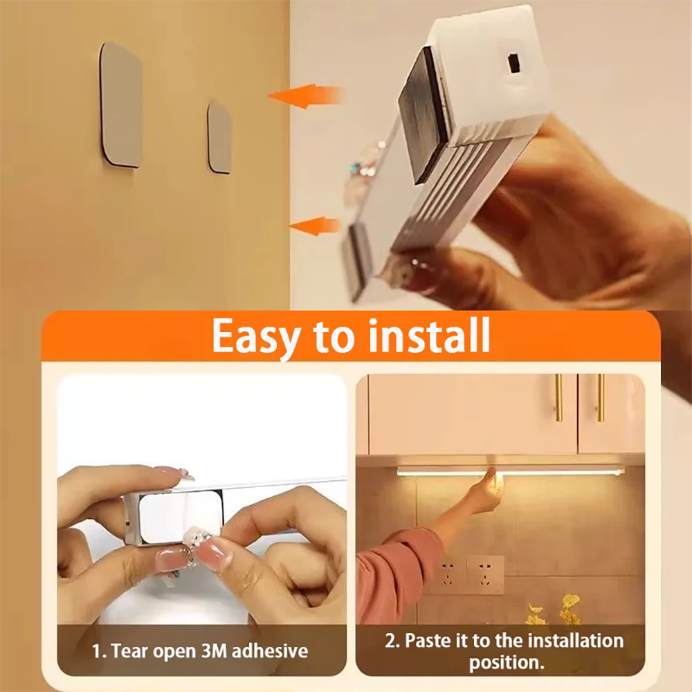 Wireless LED Cabinet Light Motion Sensor Light Closet Night Lamp For Kitchen Bedroom Detector Light Cabinet Staircase Backlight Beauty World Shop