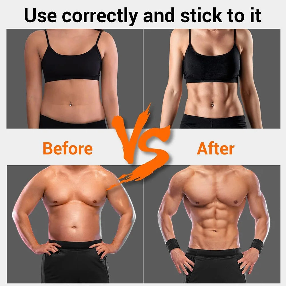 Muscle Toner Smart Abdominal Toning Belt EMS Muscle Stimulator Ab Trainer USB Charge Body Massager Weight Loss Fitness Equipment Beauty World Shop