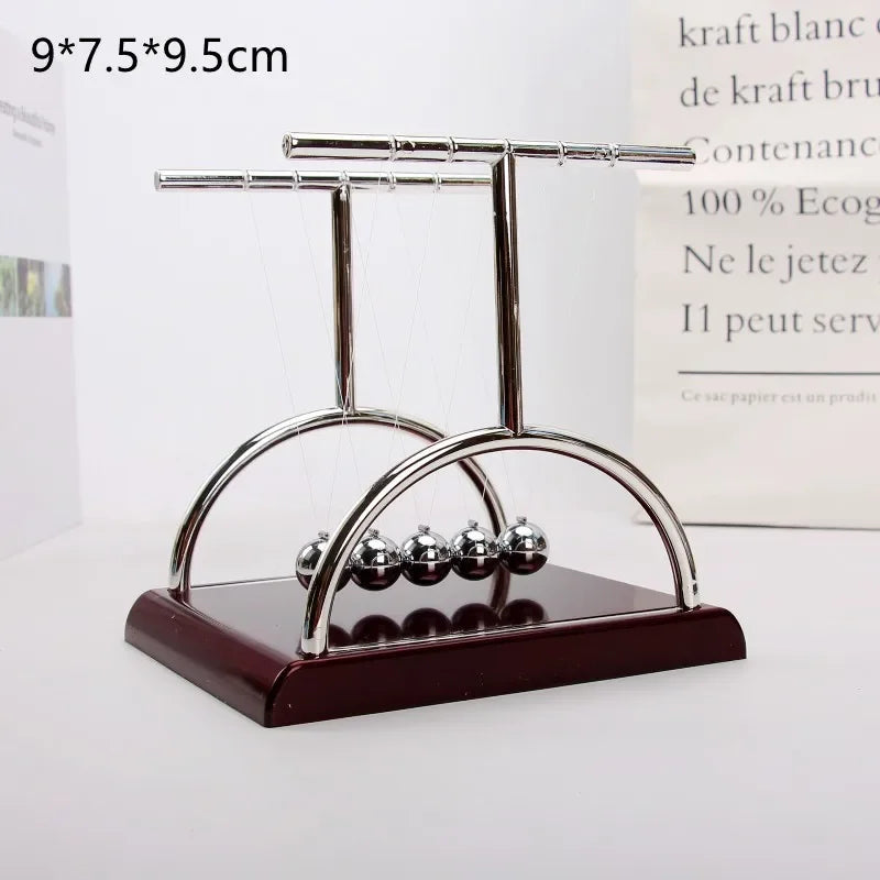 Newton Cradle Balance Steel Balls Perpetual Motion Collision Ball School Teaching Physics Science Pendulum Toy Home Decoration Beauty World Shop