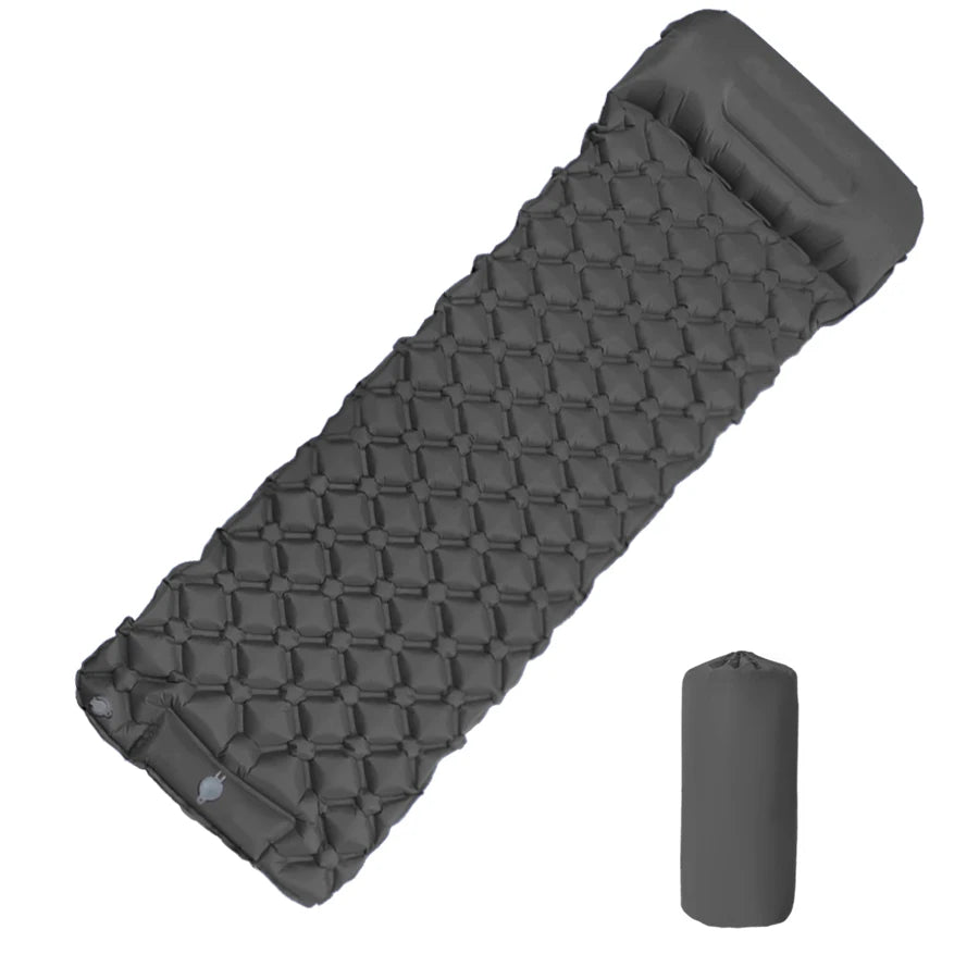 Outdoor Camping Inflatable Mattress Sleeping Pad With Pillows Ultralight Air Mat Built In Inflator Pump Hiking Beauty World Shop