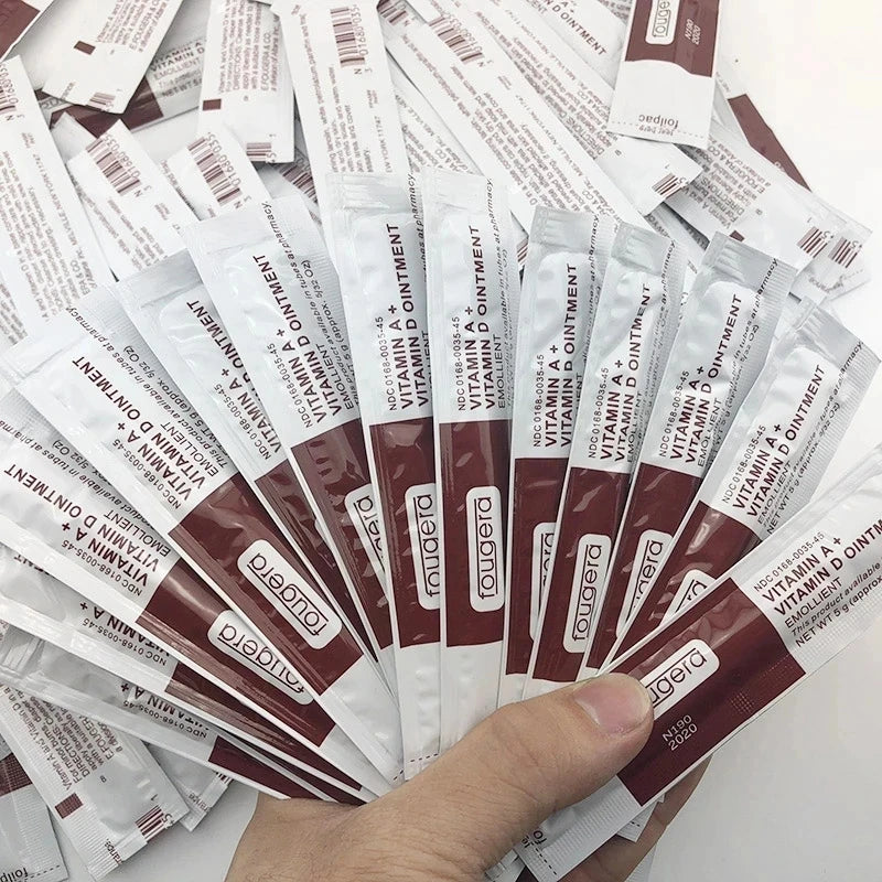 100Pcs Tattoo Aftercare Cream Fougera Vitamin Ointment Tattoo Care Supplies Recovery Cream Vitamin A&D Tattoo Repairing Cream Beauty World Shop