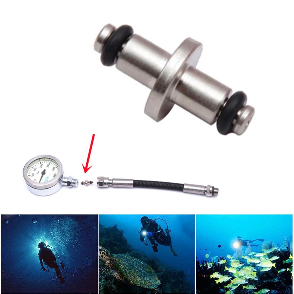 1pc Scuba Diving High Tube Pressure T End Air Spool With O-Ring For SPG Swivel Standard High Pressure Hoses Diving Accessories Beauty World Shop