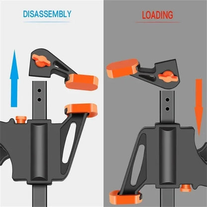 Woodworking Clamp F Hard Quick Release Ratchet Speed Squeeze Clip Kit Long Carpenter Set Nylon Gadget Work Bar Hand Tool 4inch Beauty World Shop