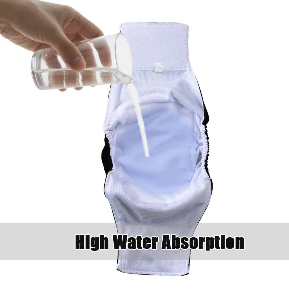 4 Pcs Washable Male Dog Cloth Diaper For Small Dogs Reusable Pet Physiological Pants Breathable Puppy Nappy Belly Band Diaper Beauty World Shop
