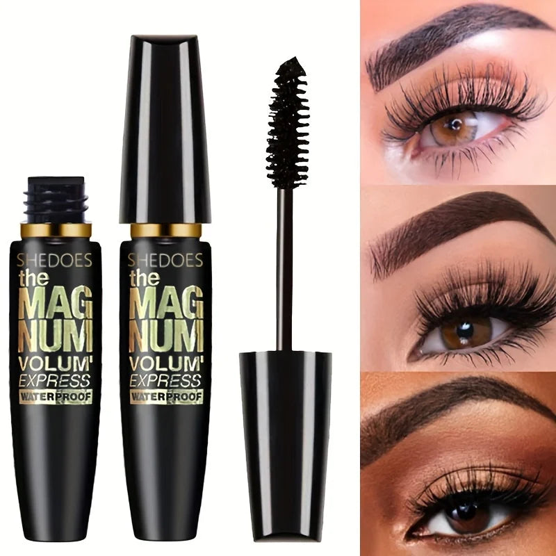 4D Black Mascara Thickening, Lengthening, Curling, Waterproof Liquid Fiber Mascara Beauty World Shop