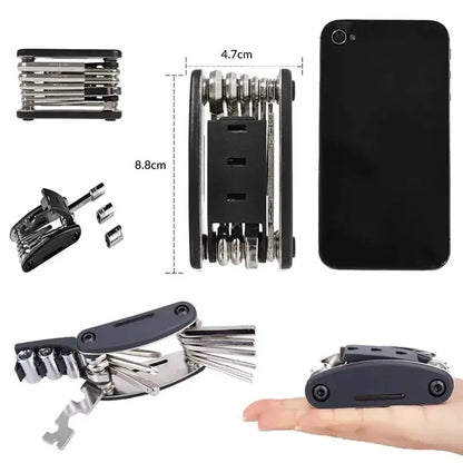 16 in 1 Portable Bicycle Repair Tools Kit Hex Wrench Nut Tire Screwdriver Motorcycle Bicycle Repair Tools Beauty World Shop