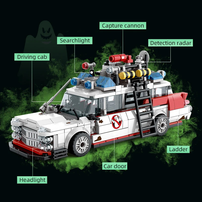 Creative Ghostbusters ECTO-1 Vehicle Technical Building Blocks Racing Car Model Car Assembly Bricks Toys for Kids Adult gifts Beauty World Shop