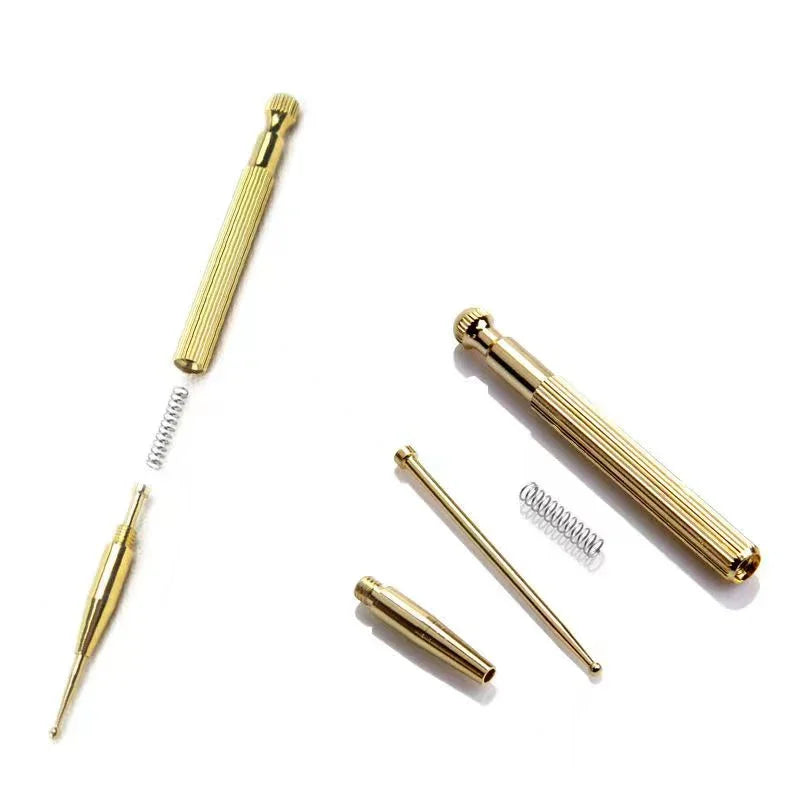 Pure Copper Acupressure Pen Elastic Ear Acupoint Massage Stick Improve Eyesight Acupuncture Point Massager Relax Body Beauty World Shop