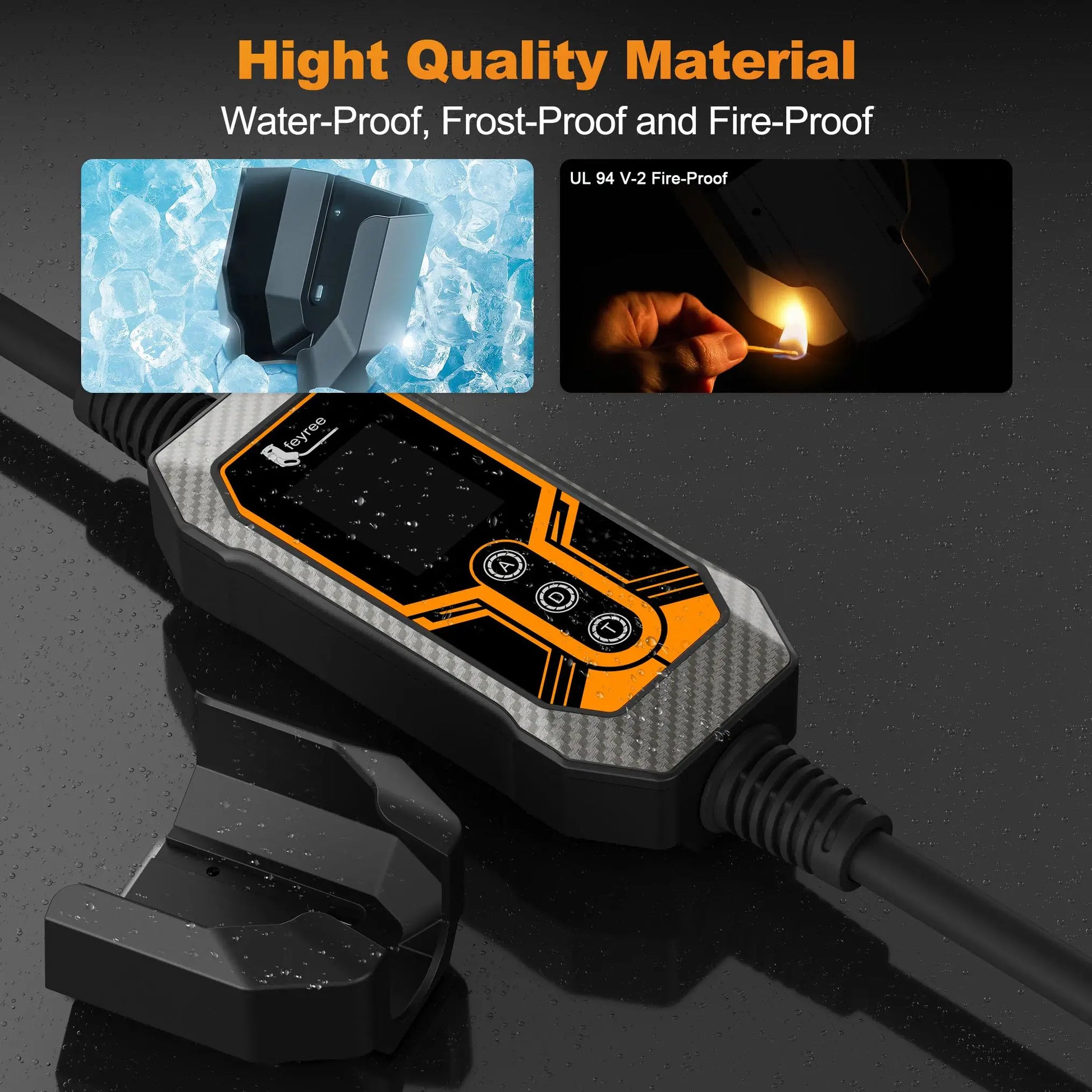 feyree EV Charger Holder High Strength Hook Easy Install Fixed Wall Mount for Portable EV Charger 7KW 11KW EVSE Beauty World Shop