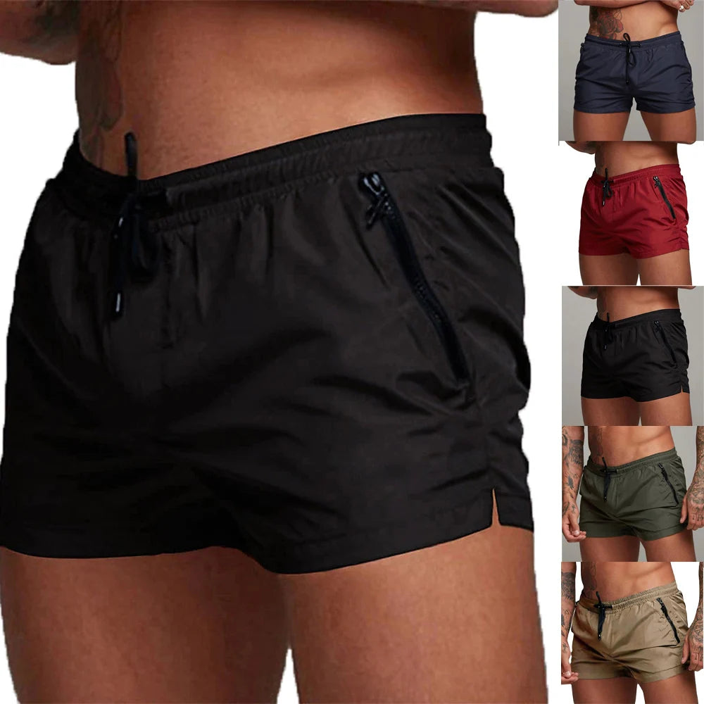 Mens Swim Trunks with Zipper Pockets Mesh Liner Summer Beach Board Shorts Quick Dry Swimming Bathing Suit Swimsuit Swimwear Beauty World Shop