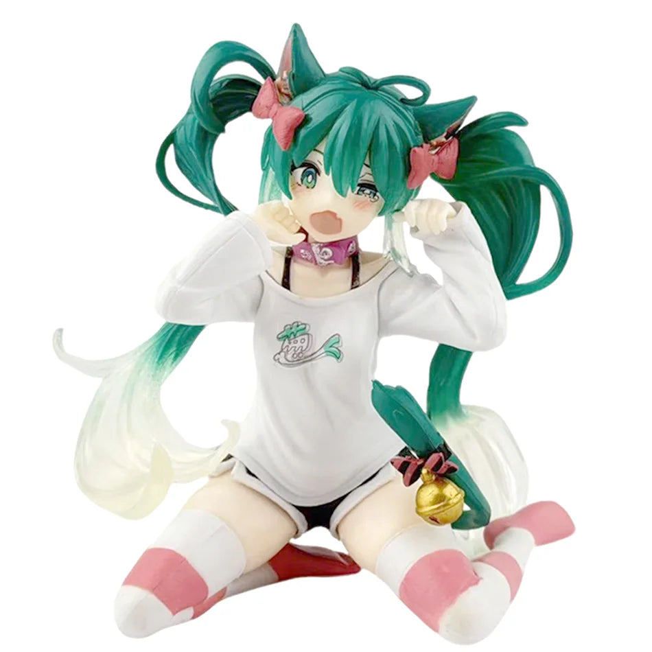 New 12-20cm Desktop Cute Hatsune Miku Kwaii Style Anime Figure Toys PVC Model Collector Doll Birthday Gift Beauty World Shop