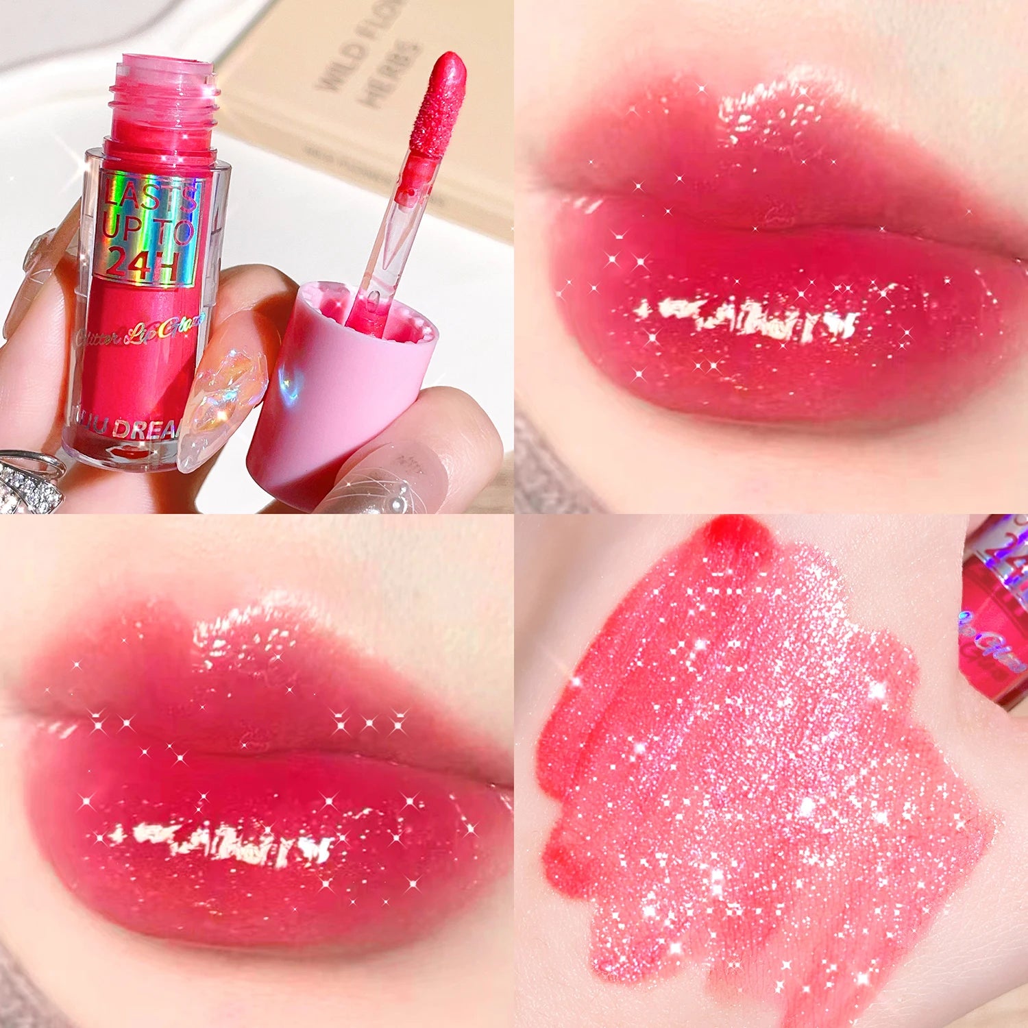 Sparkling Gloss Lip Balm – Water-Gloss Mirror Finish, Moisturizing, Hydrating, Non-Sticky, Cup-Proof, Plump Lips Beauty World Shop