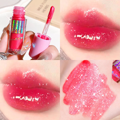 Sparkling Gloss Lip Balm – Water-Gloss Mirror Finish, Moisturizing, Hydrating, Non-Sticky, Cup-Proof, Plump Lips Beauty World Shop